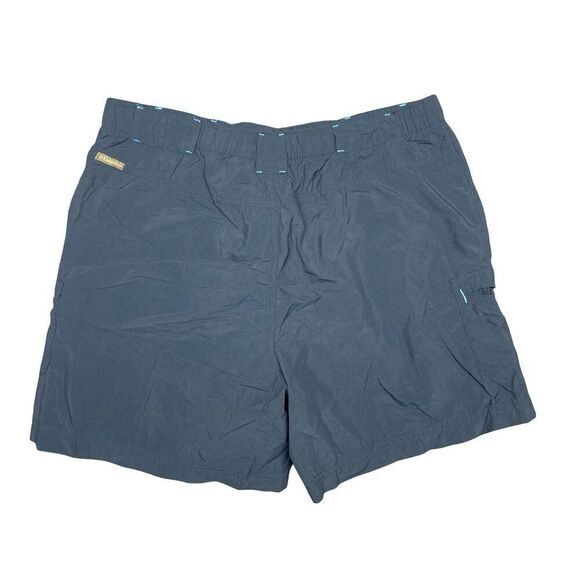 Columbia Shorts Womens Medium Blue 5” Inseam Nylon Stretch Elastic Waist Fishing - Picture 2 of 10
